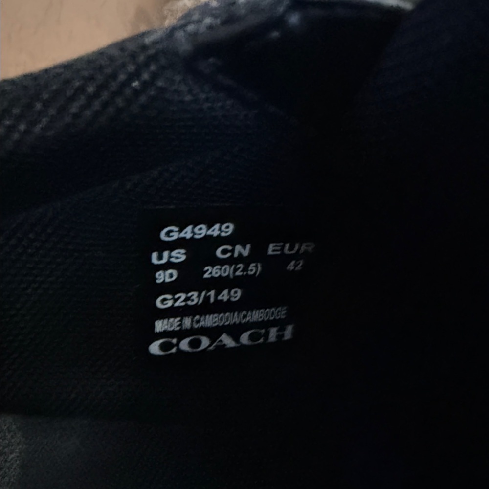 COACH/MENS: Black and Gray Monogram Sneakers - Picture 5 of 5